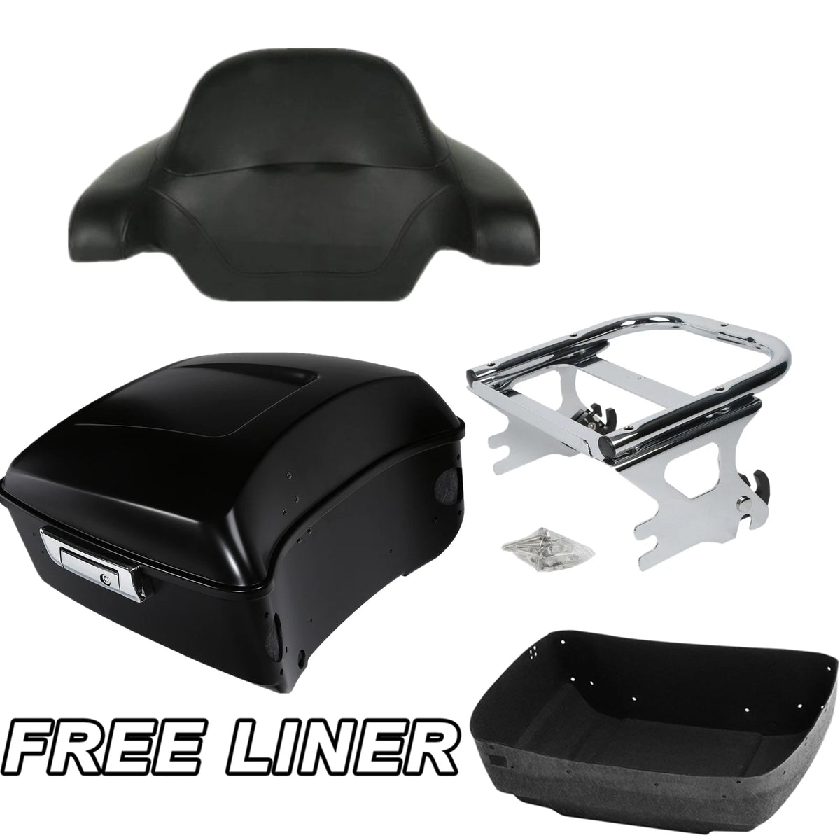 Matte King Trunk Pad Mount Rack Fit For Harley Road Glide 97-08 US