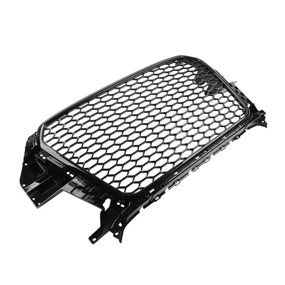 Front Bumper Honeycomb Grille Glossy Black For Audi Q3 SQ3 2013-2015