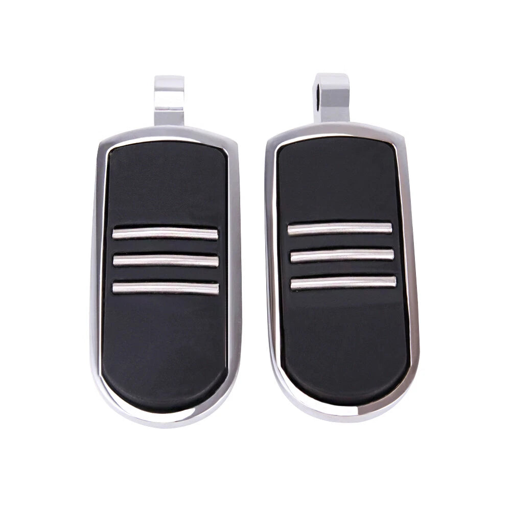 Chrome Motorcycle Foot Pegs Footrest For Harley Touring Dyna Softail Sportster
