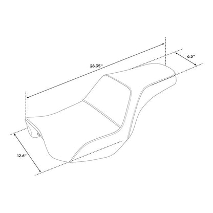 Driver & Passenger Seat Fit For Harley Dyna Super Glide Street Bob 2006-2017 16