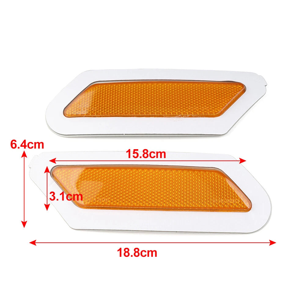 Front Bumper Reflector Indicator Turn Signal Light Yellow For Audi Q5 SQ5 18-20