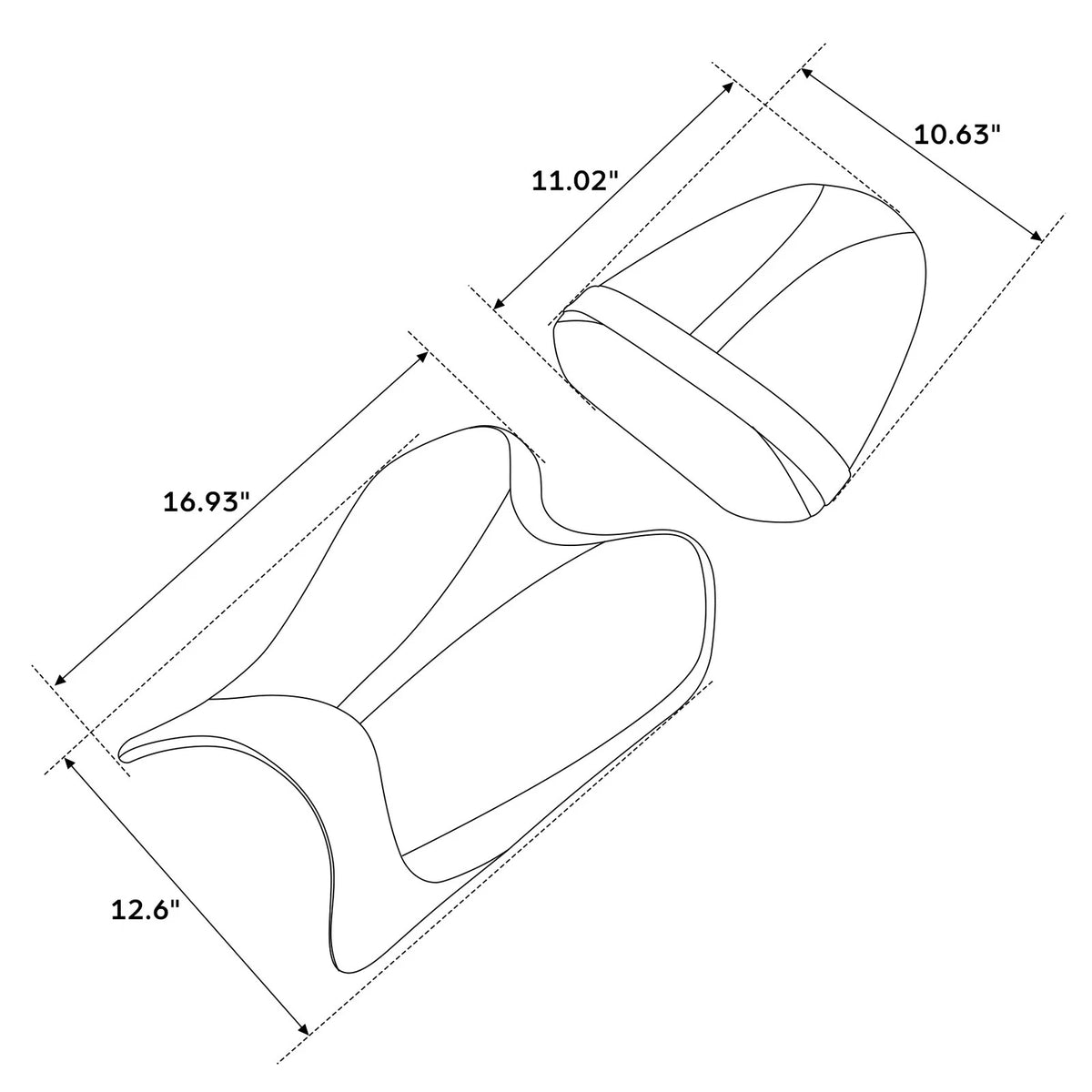 Rider Driver & Passenger Seats Fit For Yamaha YZF R6 YZFR6 2008-2016 2015 2014