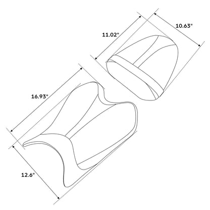 Rider Driver & Passenger Seats Fit For Yamaha YZF R6 YZFR6 2008-2016 2015 2014