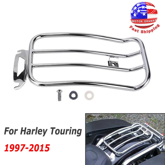 Solo Seat Rear Fender Luggage Rack For Harley Electra Glide Road King 1997-2015