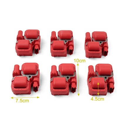 6x Ignition Coil Pack UF359 For Benz E320 ML320 C280 C240 S430 SL500 CLK320 Red