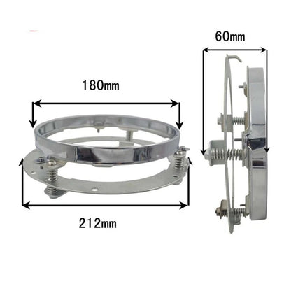 For Harley Touring 7" Inch Motorcycle LED Headlight Mounting Ring Bracket Chrome