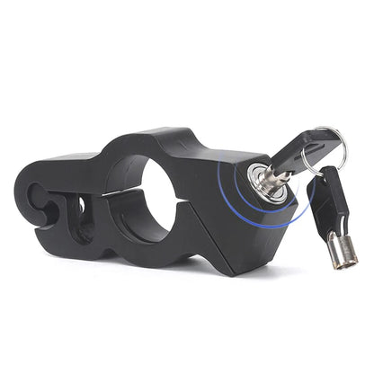 Black Motor Handlebar Lock Anti-Theft Grip Throttle Security Bike Scooter ATV