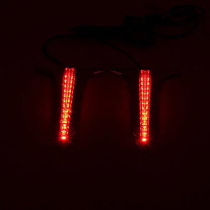 LED Rear Saddlebag Accents Light Smoke Lens For Harley Touring Road King Chrome