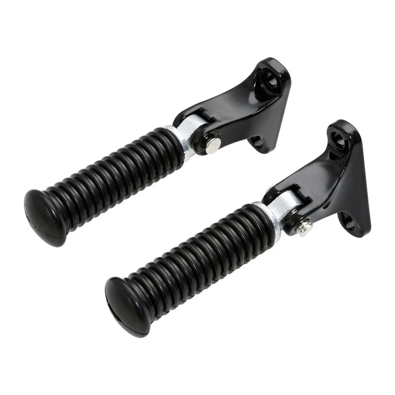 Black Passenger Footpeg Foot Pegs Mount For Harley Touring Electra Glide 1993-Up