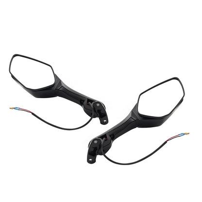 Rear View Mirrors w/ Turn Signals Fit For Kawasaki Ninja ZX10R 2016-2022 2023
