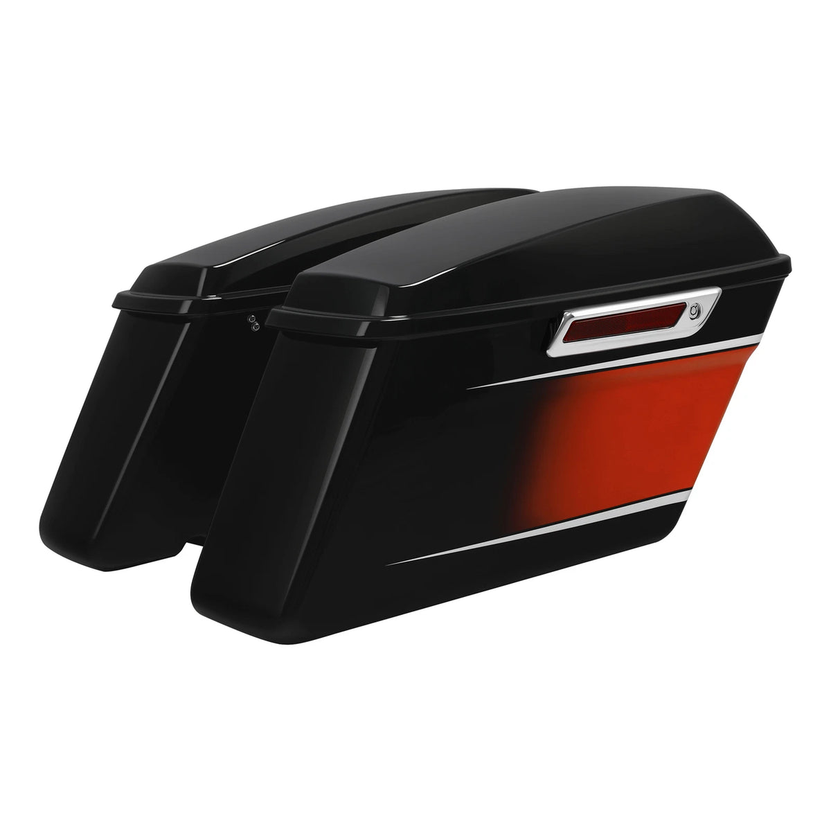 Hard Saddlebags For Harley Street Glide 14-23 22 Sunset Orange/Sunset Black Fade