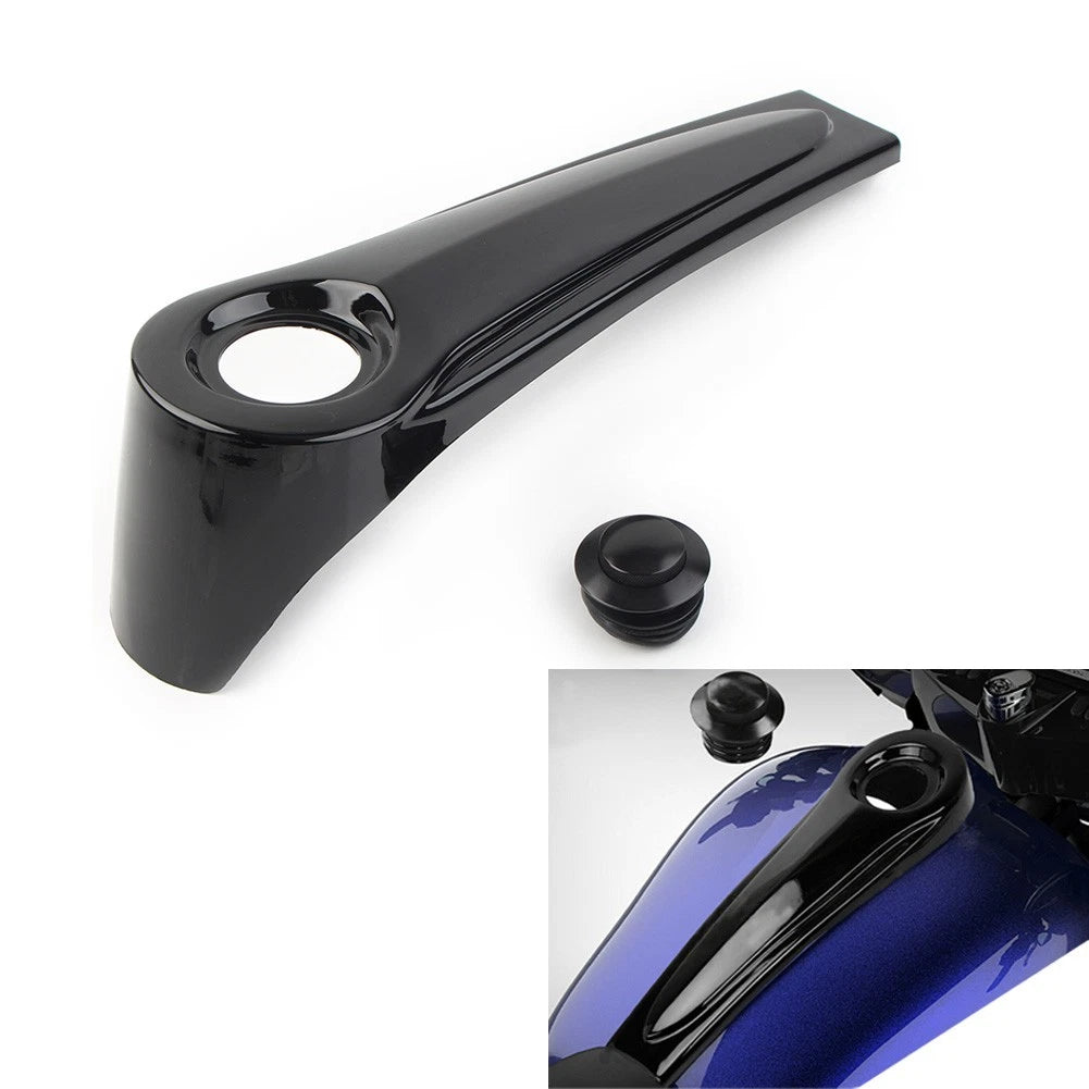 Dash Panel+Gas Tank Cap Cover For Harley Road Street Electra Glide FLHT FLHTCU