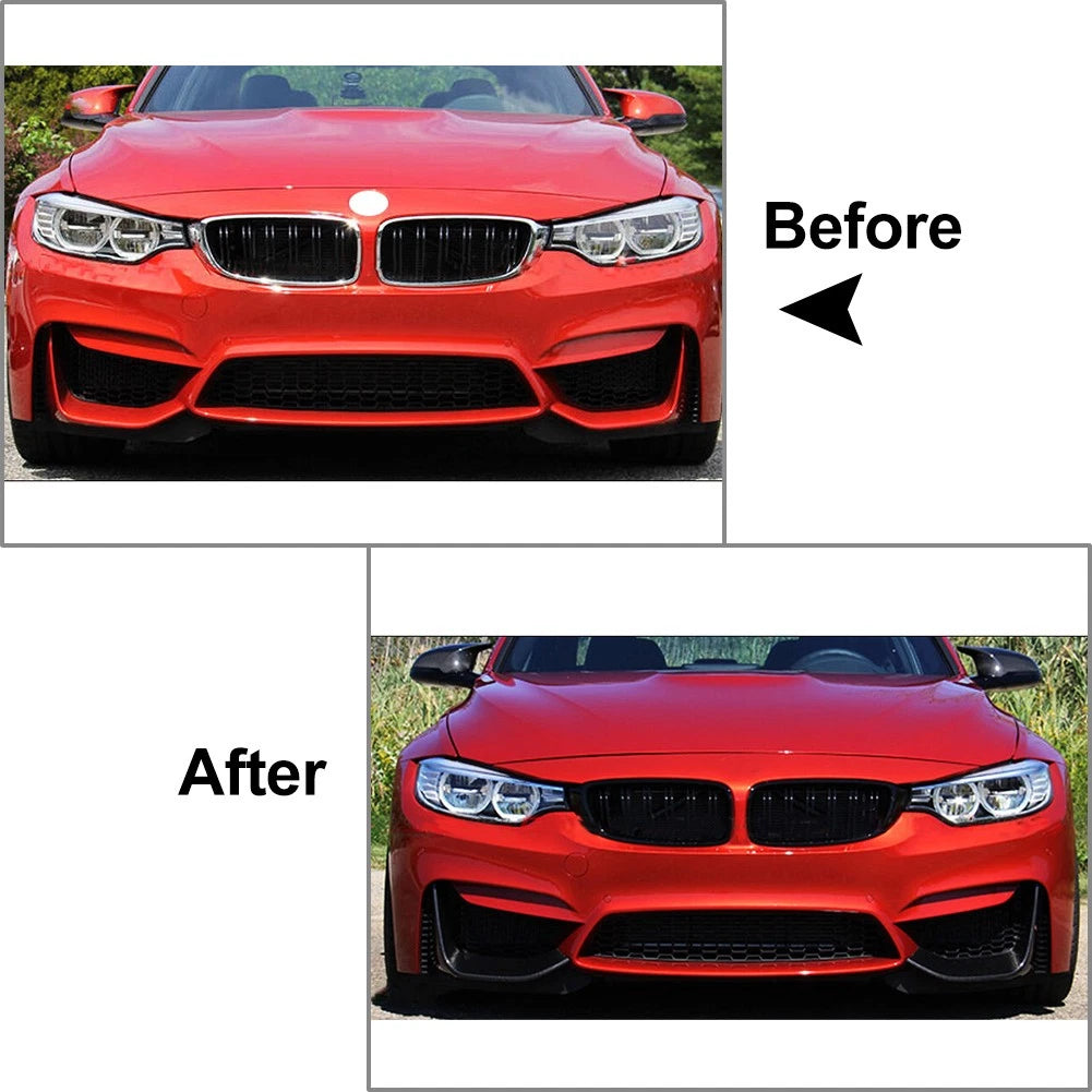 1Set Front Bumper Lip Spoiler Black For BMW F80 M3 F82 F83 M4 2015-2020 US Stock