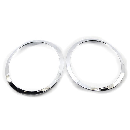 Pair Headlamp Headlight Trim Ring Fit For BMW MINI R55 R56 R57 R58 R59 Chrome