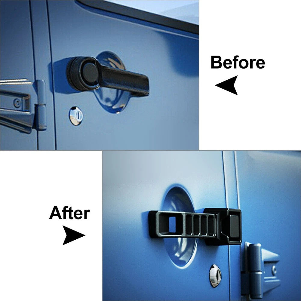 5Pcs Black Exterior Door Handles Set for Jeep Wrangler JK 2007-2017 2016 2015 14