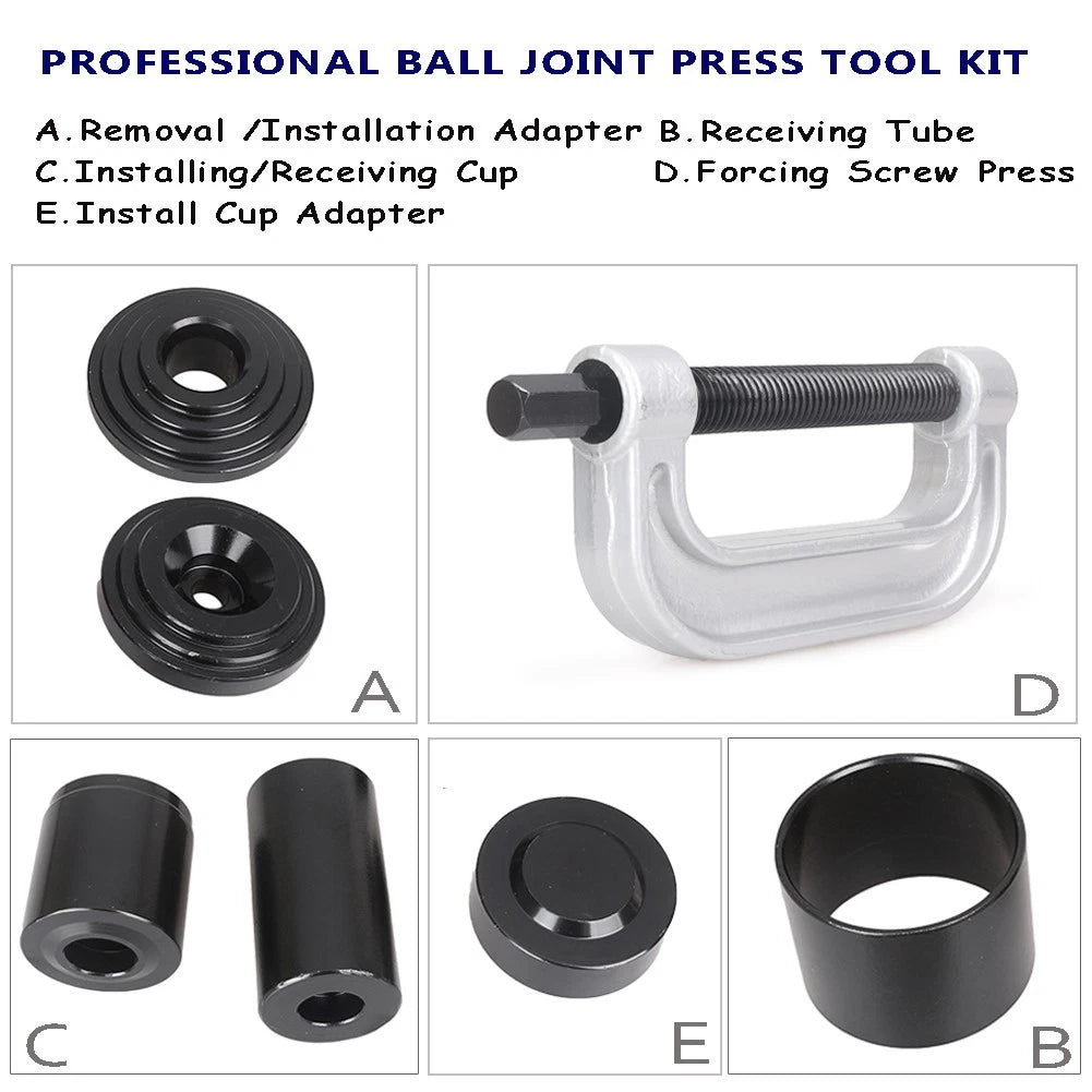 Heavy Duty Ball Joint Service Tool Press U-Joint Removal Tool Kit Drive Adapters