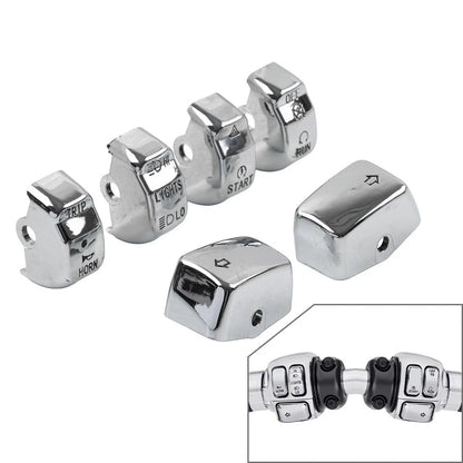 6x Hand Control Switch Housing Button Caps for Harley Sportster Road King 96-13