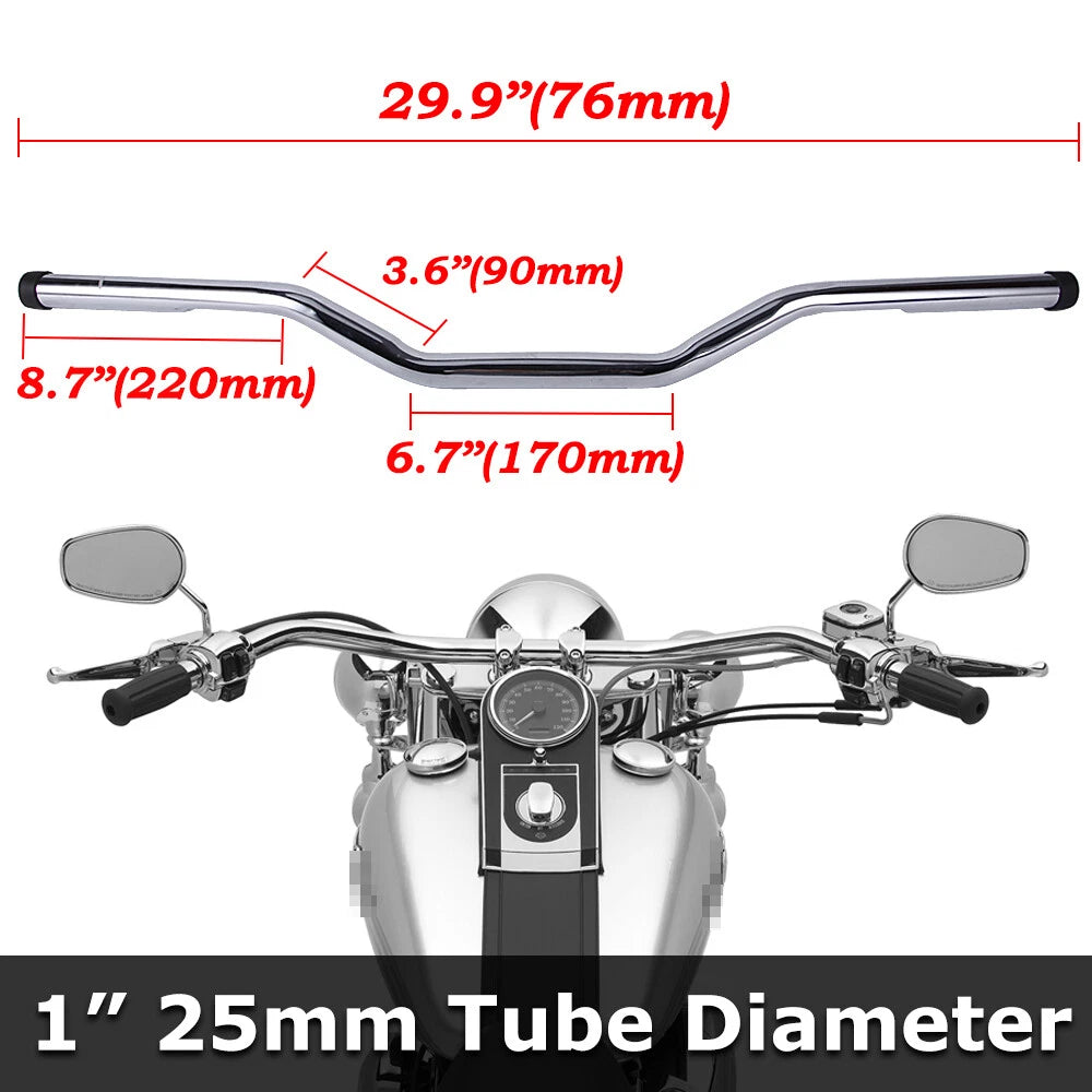 1"Custom Tracker Drag Bar Handlebars Bars Pullback For Harley Sportster 883 1200
