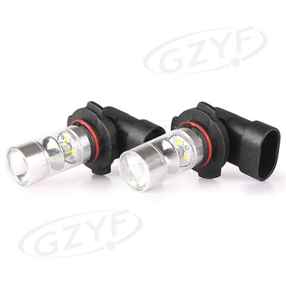 Pair H10 60W 6000K LED Headlight Bulb Kit 60W High Beam Light Lamp White USA