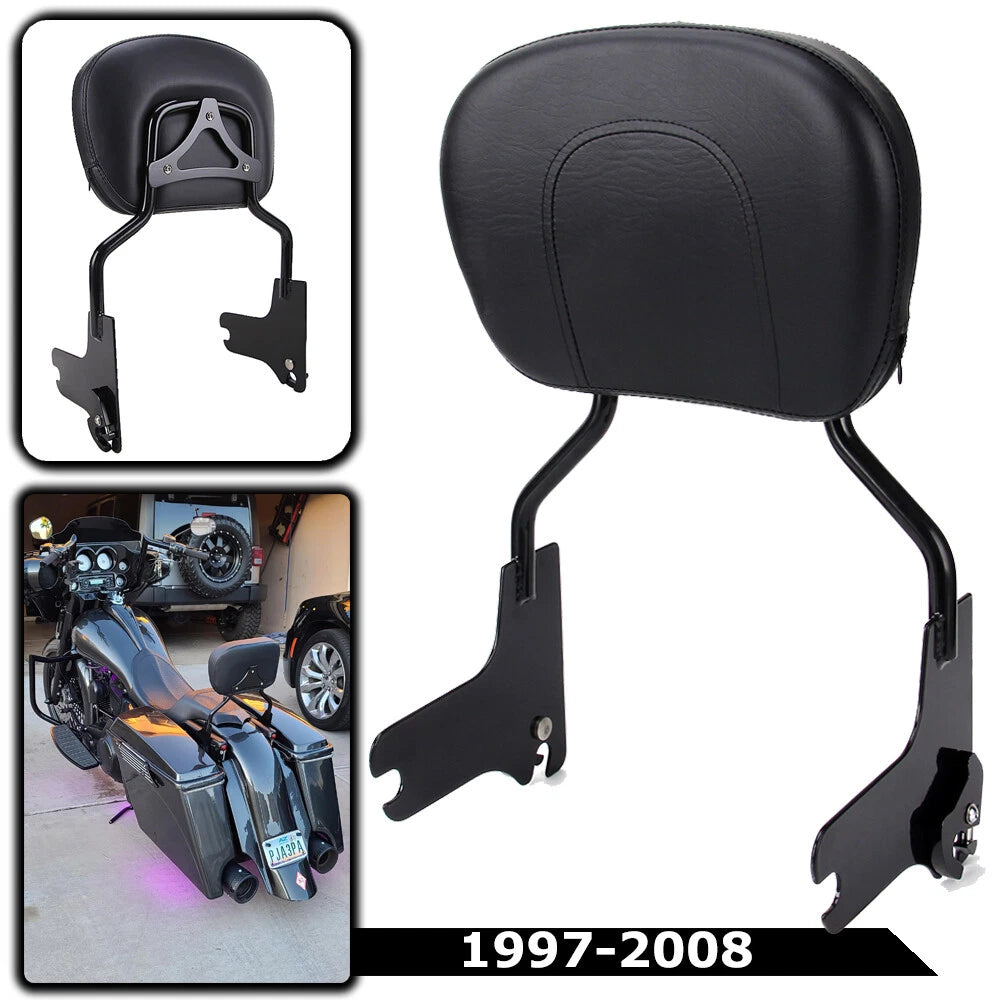 Detachable Backrest Sissy Bar For Harley Touring Electra Street Glide 1997-2008