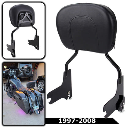 Detachable Backrest Sissy Bar For Harley Touring Electra Street Glide 1997-2008