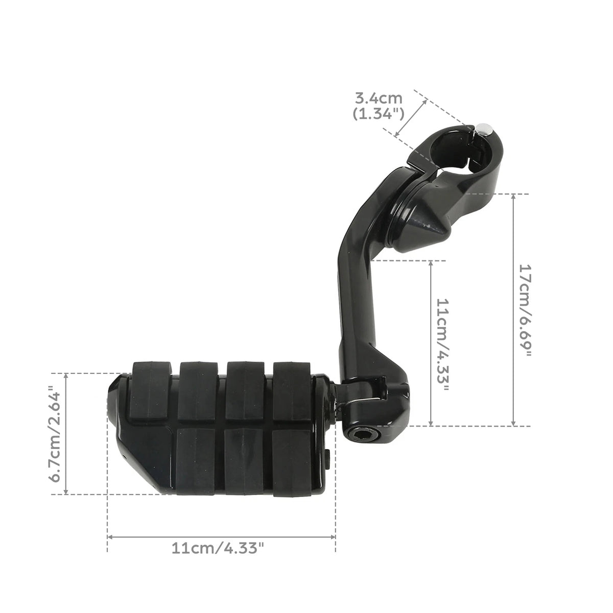 1-1/4" Highway Engine Guard Long Angled Foot Pegs Mount Fit For Harley Glide US