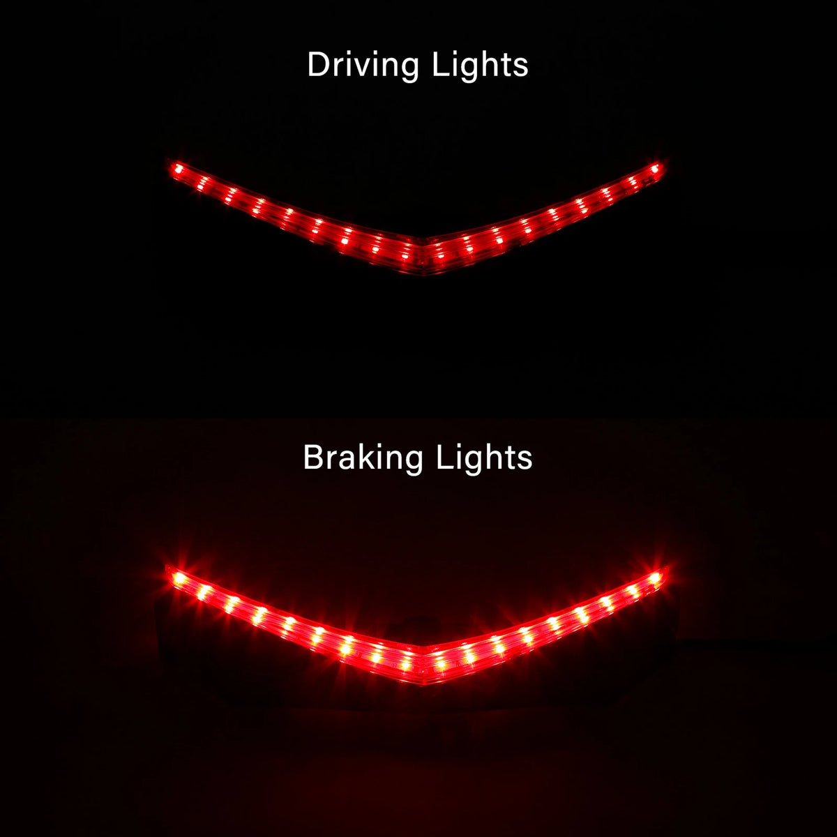Rear Fender Tip Run Brake Vertical LED Light For Honda GL1800 12-17 F6B 13-2017