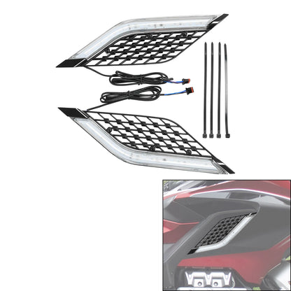 LED Radiator Grill Panels Light Fit For Honda Gold Wing Tour DCT Airbag 18-Up US