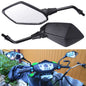 Black Motorcycle Side Mirrors For Kawasaki KLR650 KLX250 KLX250S KLX300R KLX450R