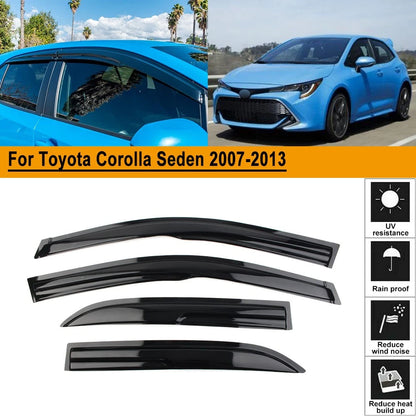 Window Visor Rain Guard Deflector Fit Toyota Corolla Seden 2007-2013 2008 2009