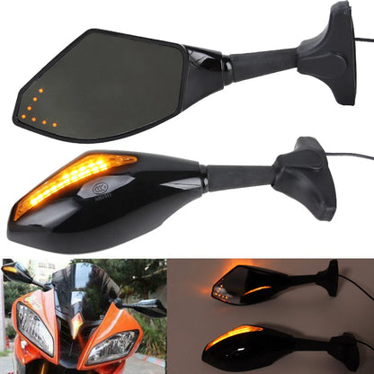 Motorcycle Rear View Side Mirror LED Turn Signal Light For Honda CBR650F 2014-16
