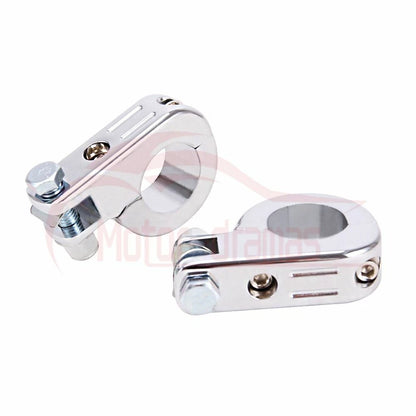 Chrome 1.25" 1-1/4" Foot Pegs Mounting Kit For Harley Highway Engine Guard Bars
