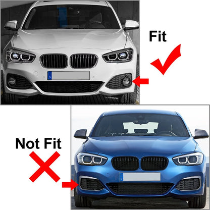 Front Bumper Side Fog Light Grille Canard Spoiler Splitter For BMW F20 F21 15-19