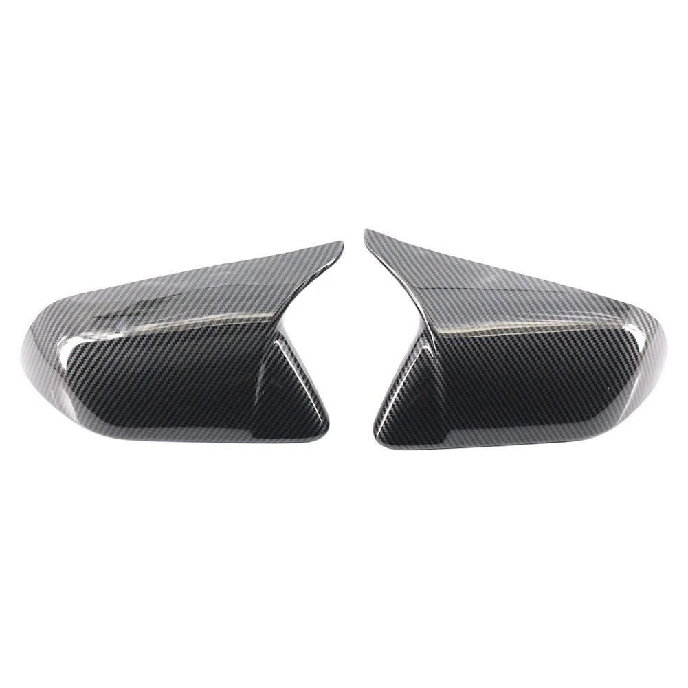 Rearview Side Mirror Cover Caps Carbon Fiber Pattern For Ford Mustang 2015-2023