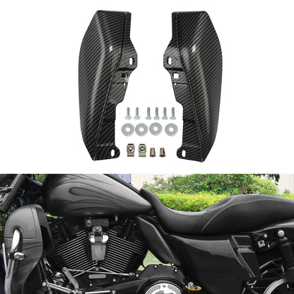 Carbon Fiber Vivid Black Mid-Frame Air Deflector For Harley Electra Glide 09-23