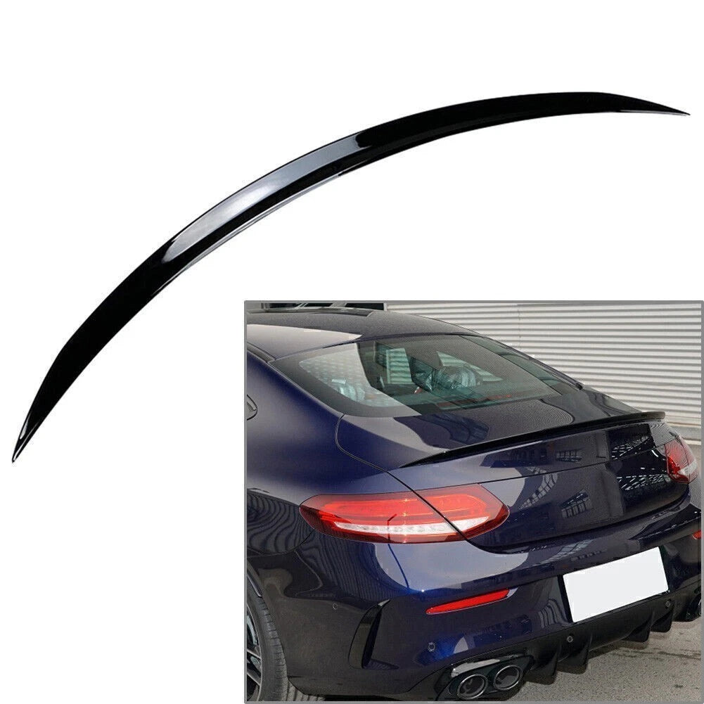 For Mercedes-Benz C-Class Coupe C205 15-21 Tail Wing Rear Trunk Spoiler Black UK