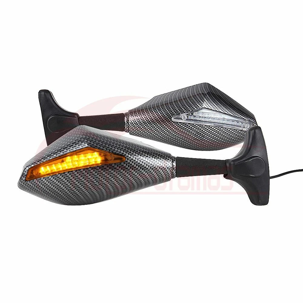 CUSTOM MOTORCYCLE LED TURN SIGNAL MIRRORS SMOKE For Yamaha YZF600R FZ6R R6 US