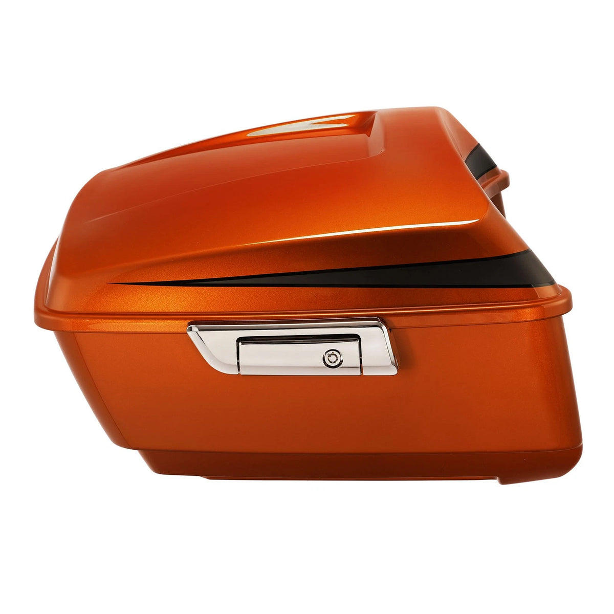 King Trunk Fit For Harley Street Road Glide 14-26 Scorched Orange / Black Denim