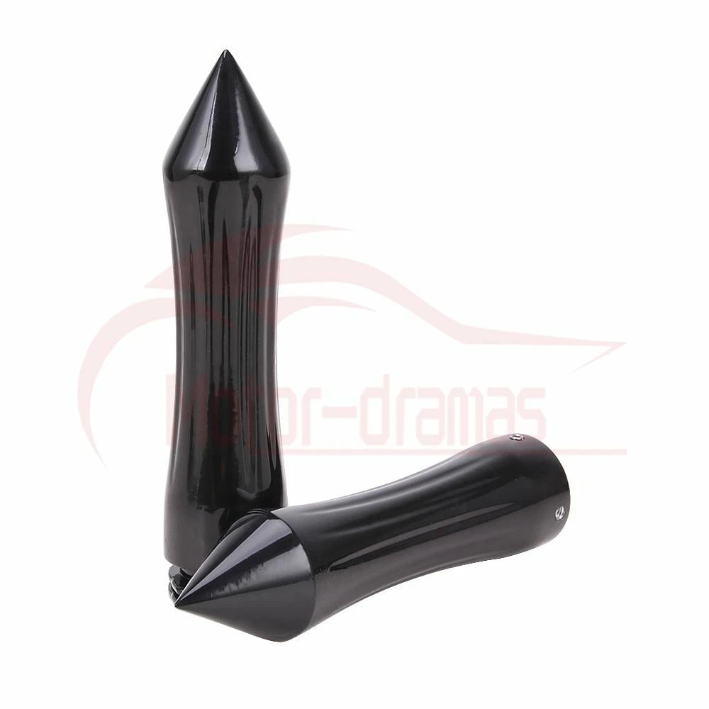 Black 1" 25mm Spike Motorcycle Handle Bar Hand Grips for Harley Cruiser Chopper