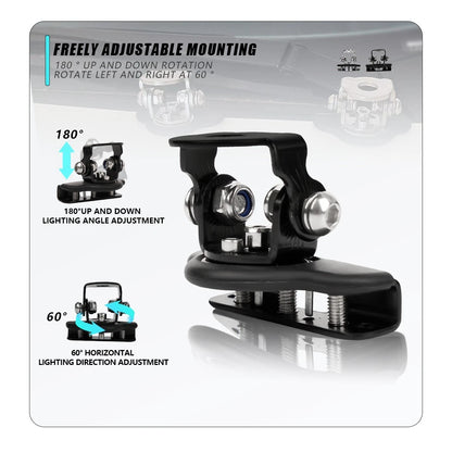 2PCS Car Offroad A-Pillar Hood Led Work Light Bar Mount Bracket Clamp Holder