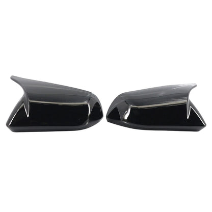 Rearview Side Mirror Cover Caps Glossy Black For Ford Mustang 2015-2023