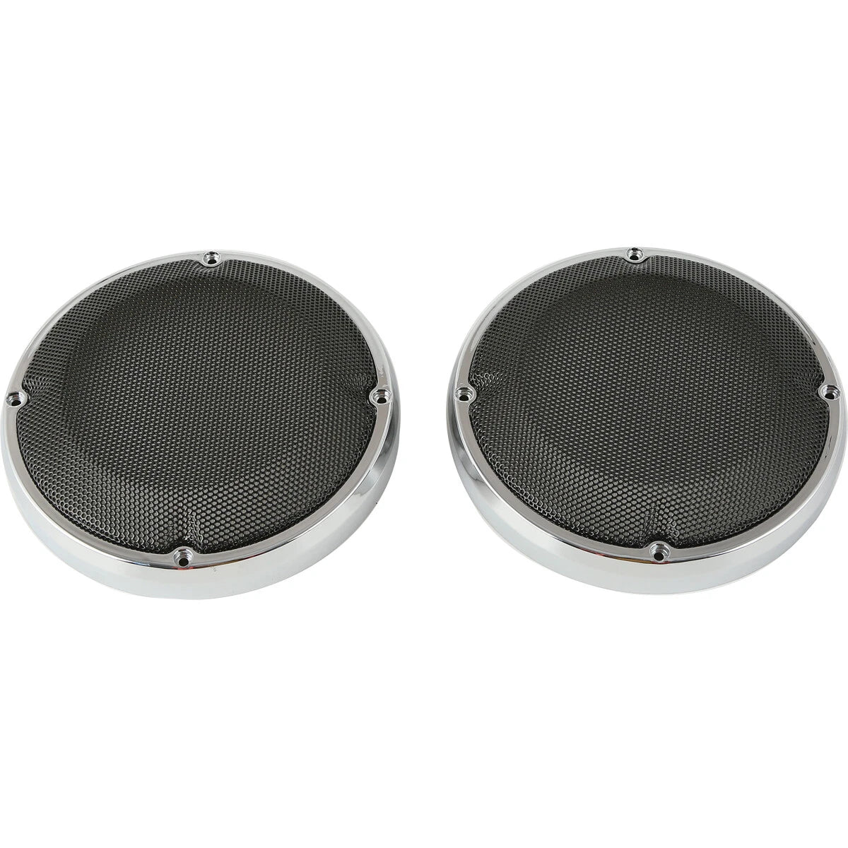 Chrome Ring 6.5" Saddlebag Lid Speaker Grill For Harley Davidson Touring 1983-24
