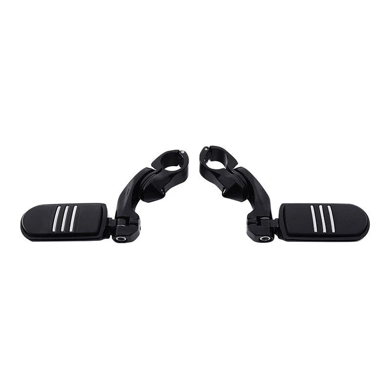 Black Highway Engine Guard Crash Bar FootPegs Fit For Harley Street Glide 09-25