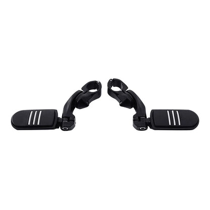 Black Highway Engine Guard Crash Bar FootPegs Fit For Harley Street Glide 09-25