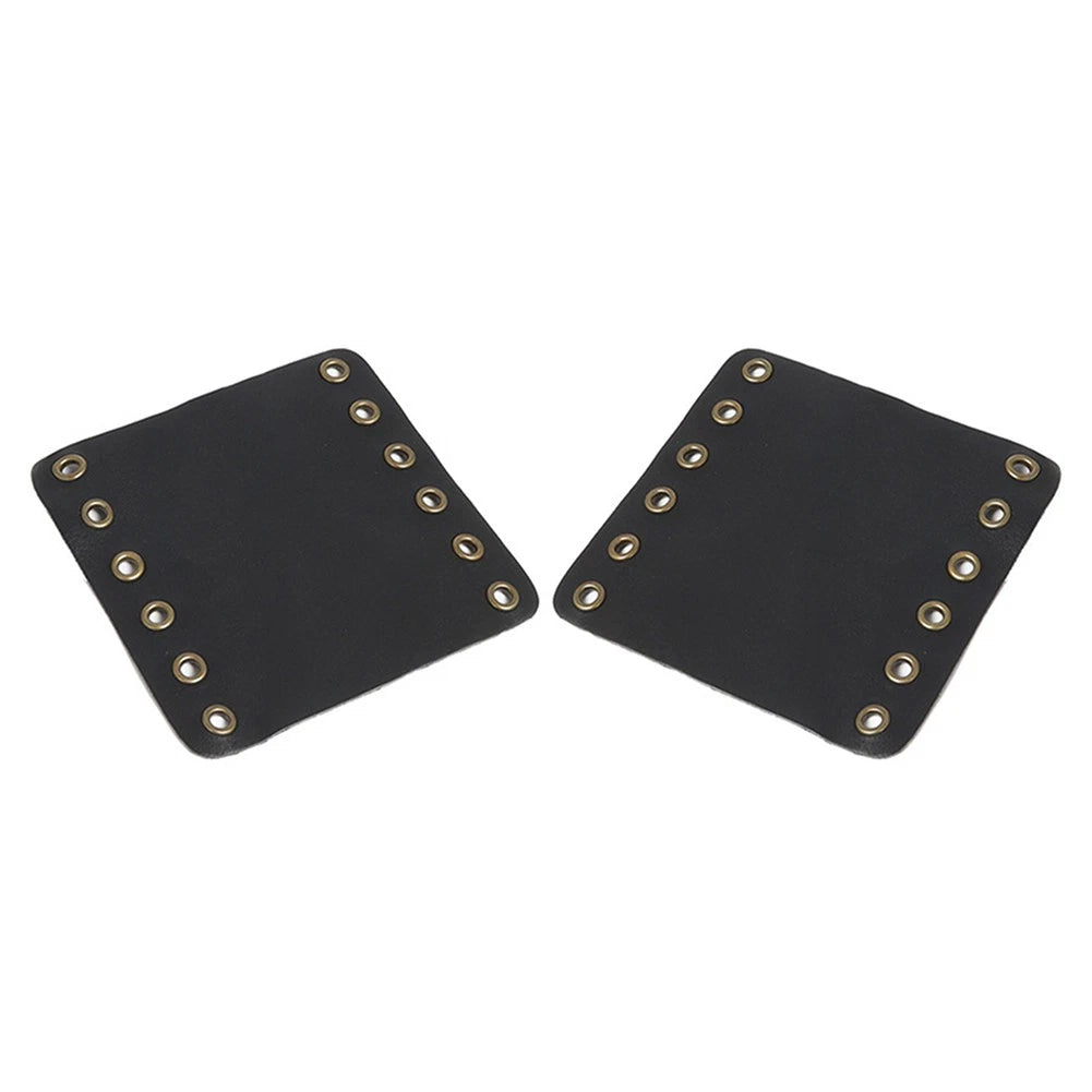 22mm Leather Hand Grips Covers Retro Wraps Protector Fit Harley Cafe Racer Black
