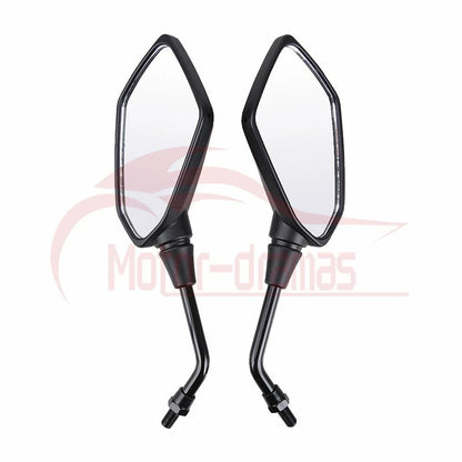 10mm Motorcycle Rearview Side Mirror Set for Kawasaki Suzuki Honda Motorbike