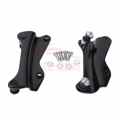 Black 4 Points Docking Hardware Kit Cover Fit for Harley Touring FLHR FLHX 14-20