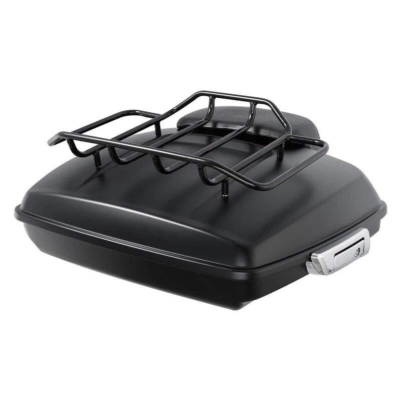 Matte Black Razor Trunk Backrest Pad Top Rack Fit Fit For Harley Touring 2014-Up