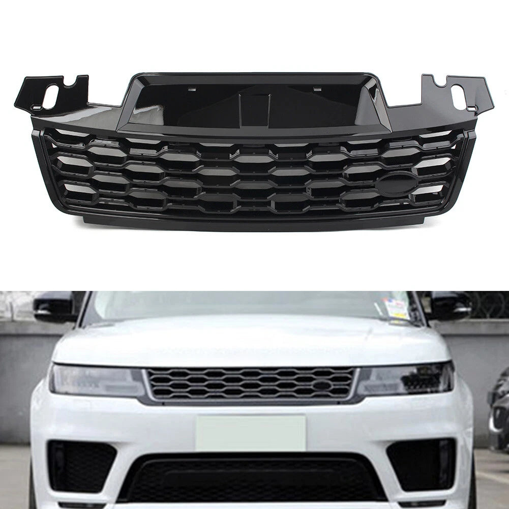 Front Grille Upper Grill For Range Rover Sport 2018-2021 Glossy Black