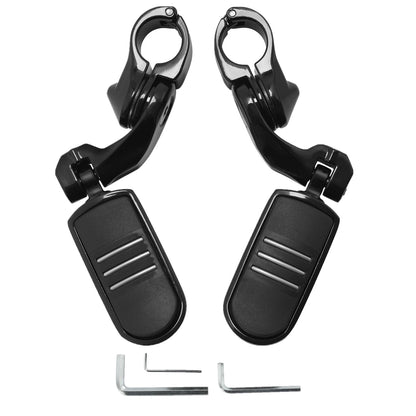 Black Highway Engine Guard Crash Bar FootPegs Fit For Harley Street Glide 09-25